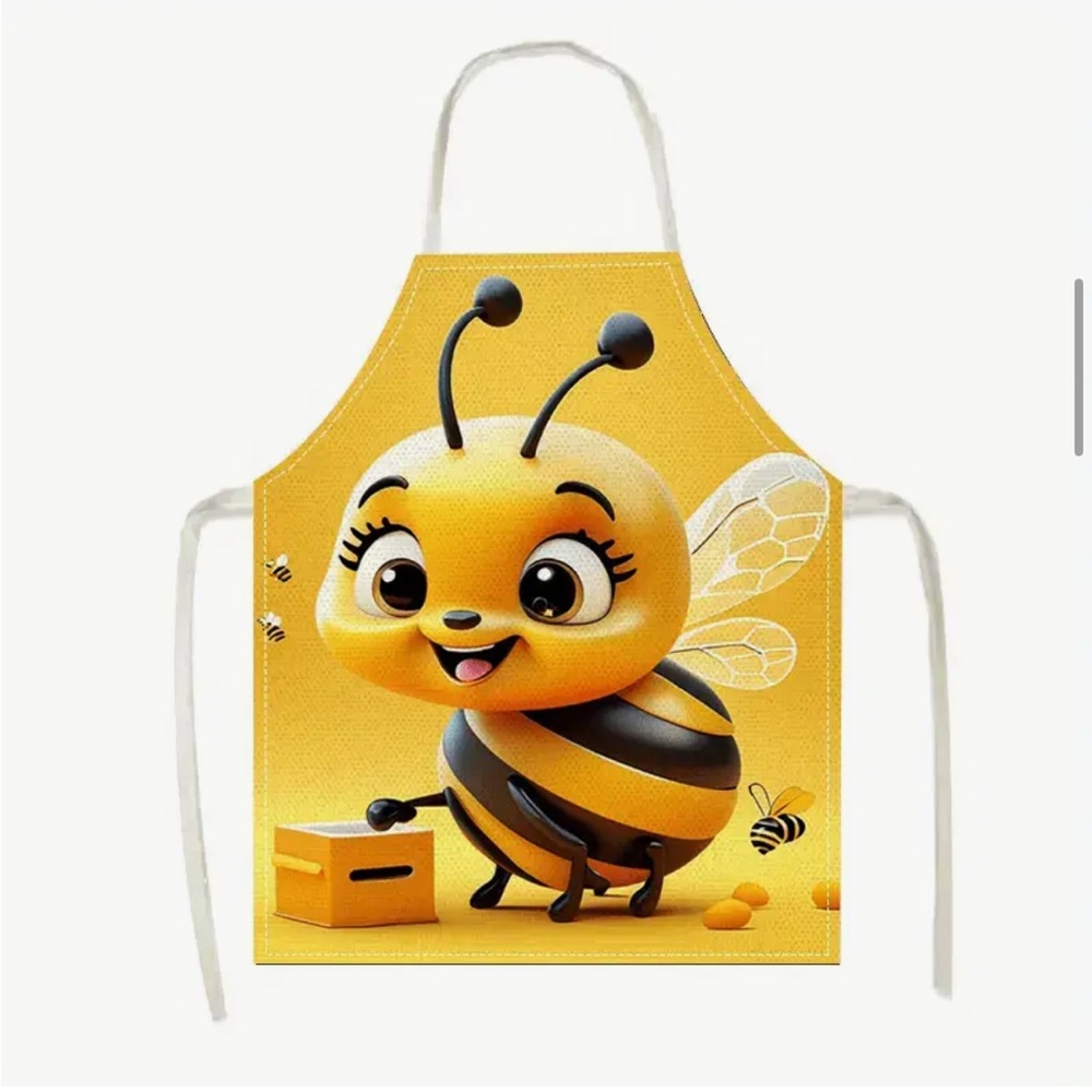 Cute Kitchen Apron โ Grandma, Sunflower, Cat & Bumblebee Prints - Picture 5 of 6